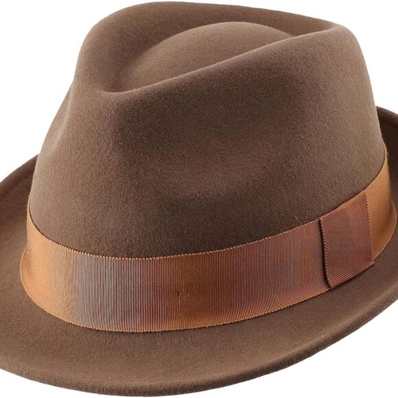 Other - Men's Wool Felt Winter Hat Short Brim Fedora Hat